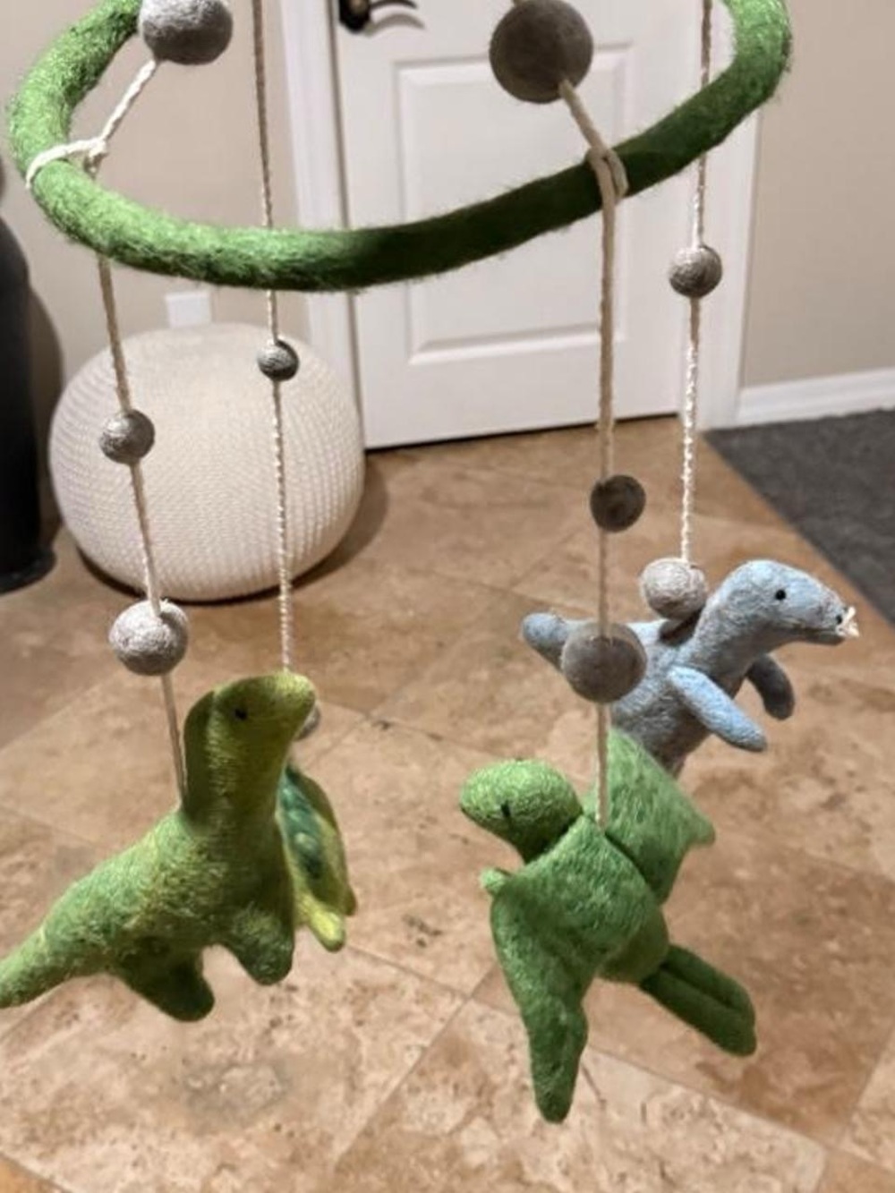 Pottery Barn Felt Dinosaur Mobile in Green & Blue